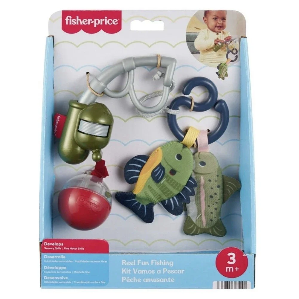 Fisher-Price Baby Toys Mini Me Moments Reel Fun Fishing Set 3 Month +